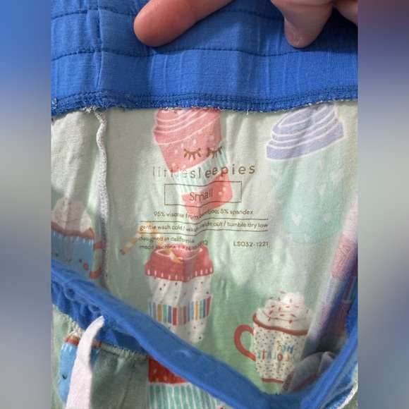 Little Sleepies Bamboo Pajama Set - Coffee Print -Women's Small - Picture 5 of 5